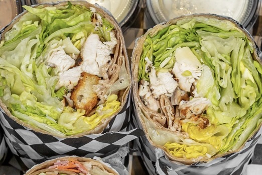 chicken caesar salad wrap