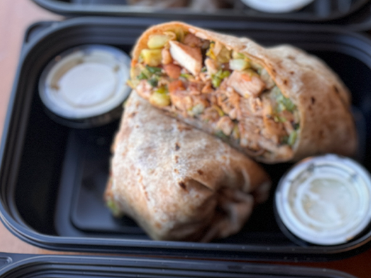 Bbq chicken wrap