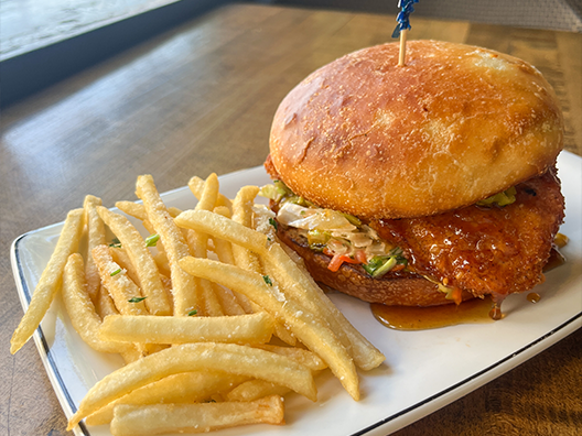 Hot honey chicken sandwich