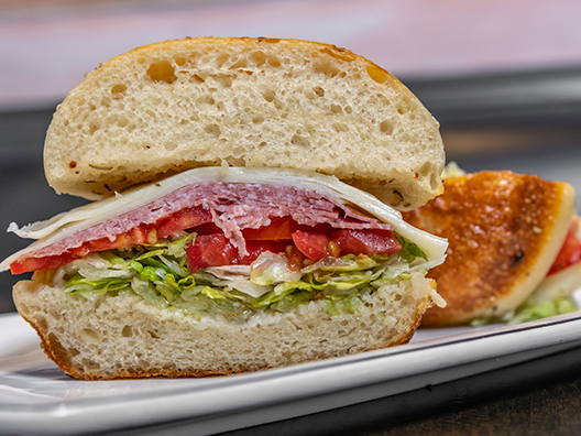 Salami provolone sandwich