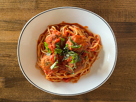 Pronto spaghetti and meatballs