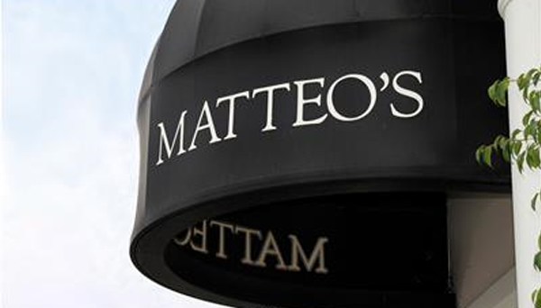 Awning at Matteo's Italian Restaurant